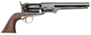 Pietta PF51CH44712 1851 Navy 44 Cal 7.37" 6 Shot Color Case Hardened Steel Frame Blued Cylinder 7 Octagon Barrel w/Walnut Grip